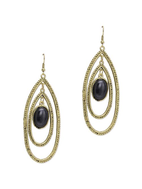 stylish black stone earrings - 69574 - Very Small Image - 1