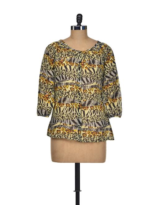 animal printed chic top - 69610 - Very Small Image - 1