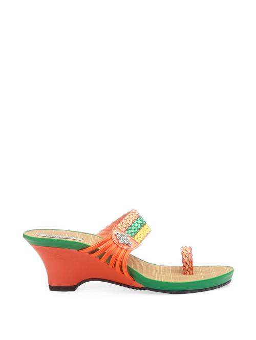 Ornate Orange Sandals - 70187 - Very Small Image - 1
