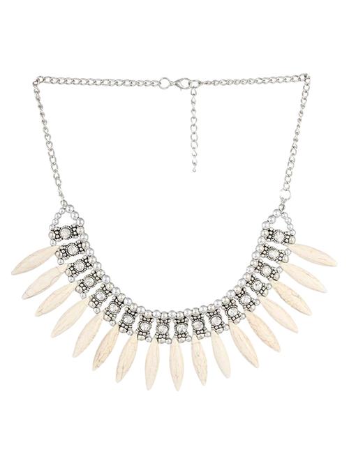 crã¨me and silver neckpiece - 70431 - Very Small Image - 1