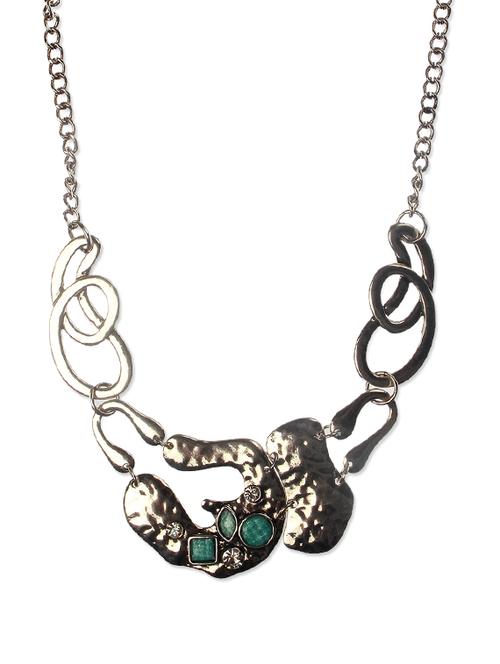 Unusual Silver Necklace - 71006 - Very Small Image - 1