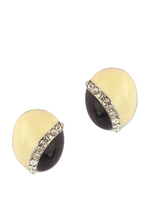 Round Diamond Studded Stud Earrings - 71023 - Very Small Image - 1