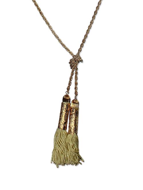 Stylish Golden Hanging Necklace - 71066 - Very Small Image - 1
