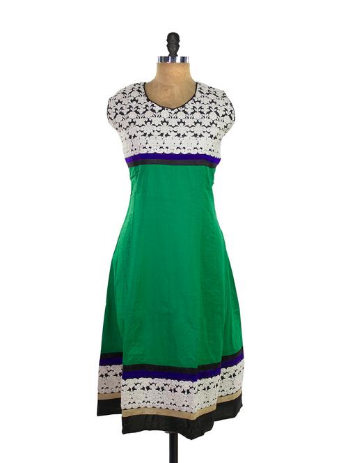 Lovely Green Summer Kurta - 71402 - Very Small Image - 1