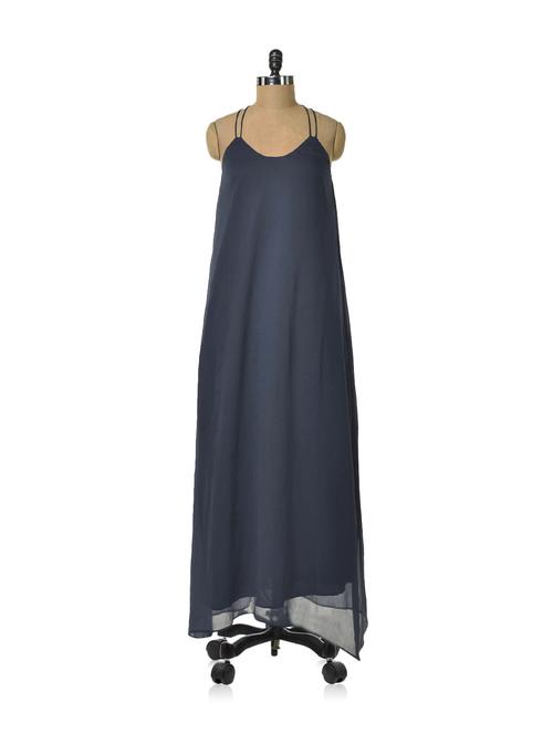 navy blue maxi dress - 71731 - Very Small Image - 1