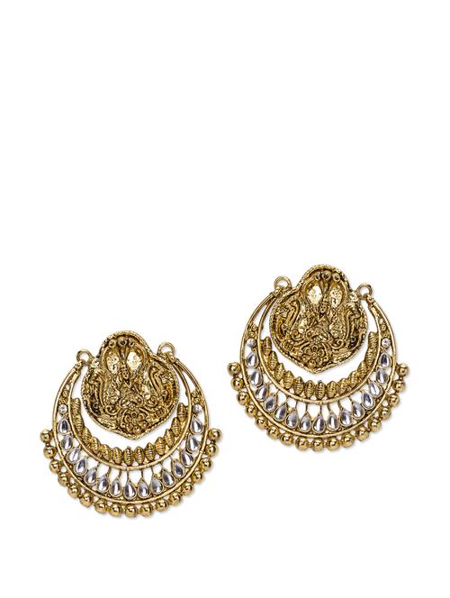 Exquisite Gold Chaandbalis - 72121 - Very Small Image - 1