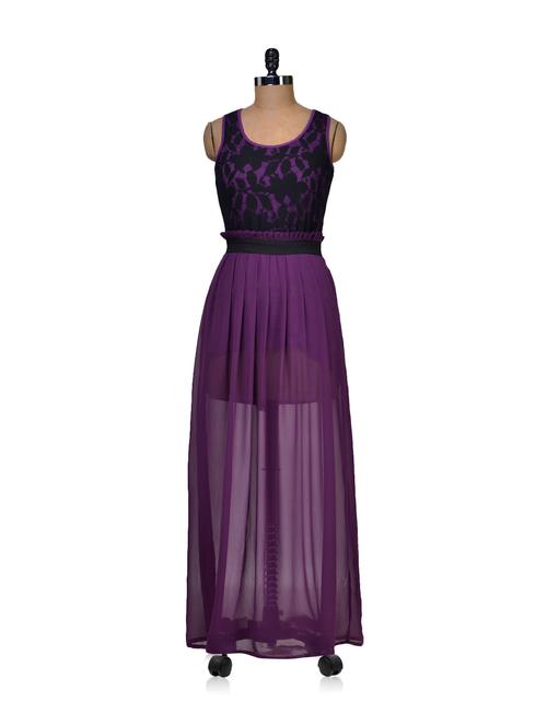 hot purple long dress - 72428 - Very Small Image - 1