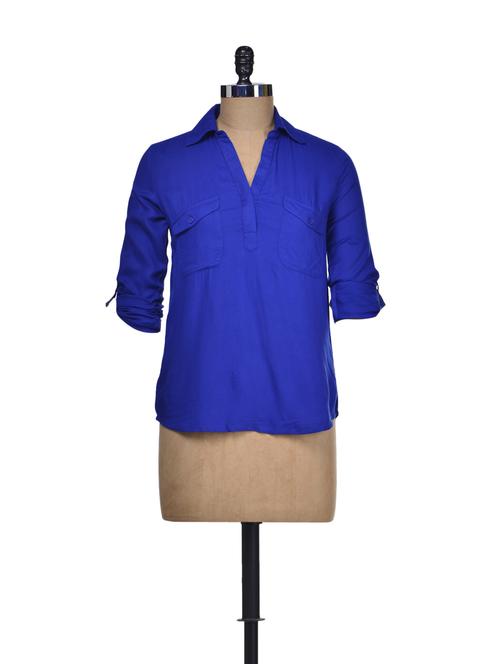 plush blue stylish shirt - 72437 - Very Small Image - 1
