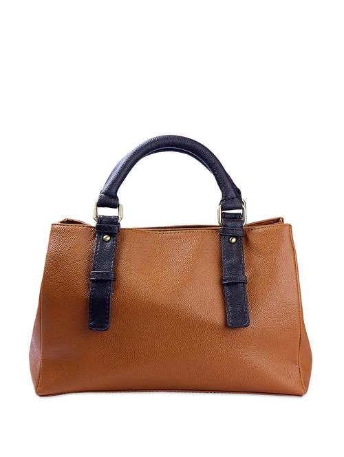 Tan Leatherette Handbag - 72716 - Very Small Image - 1