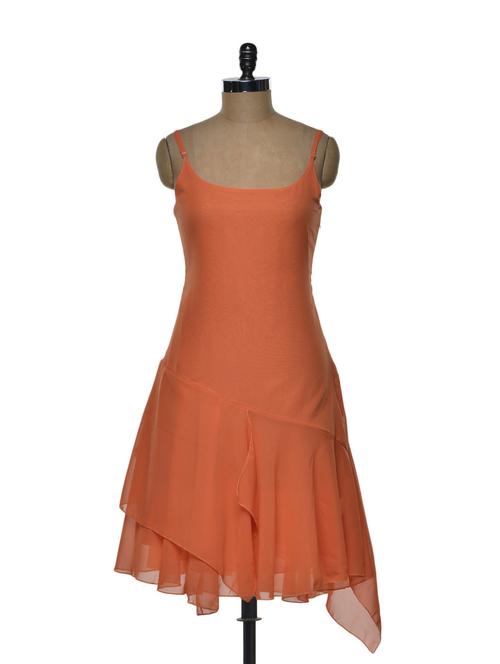 asymmetrical orange dress - 74919 - Very Small Image - 1