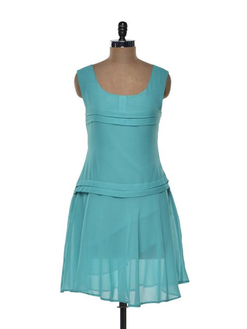 simple turquoise chiffon dress - 74921 - Very Small Image - 1
