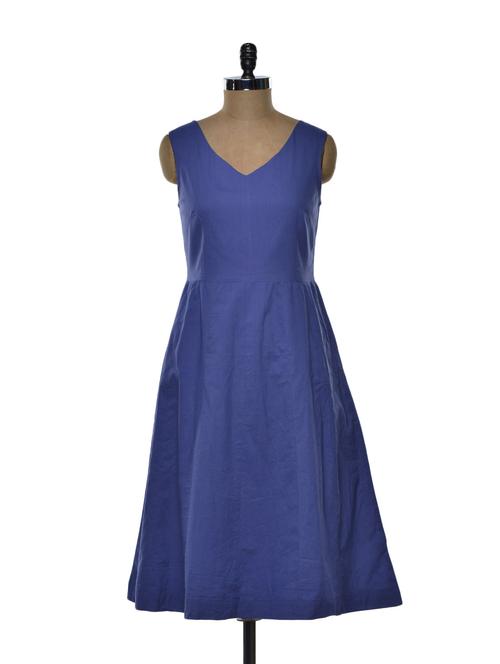 zippered royal blue dress - 74933 - Very Small Image - 1