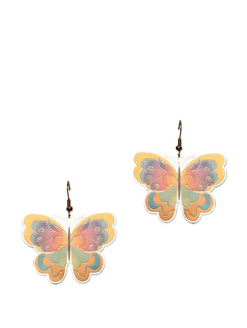 beautiful butterfly motif earrings - 74970 - Very Small Image - 1