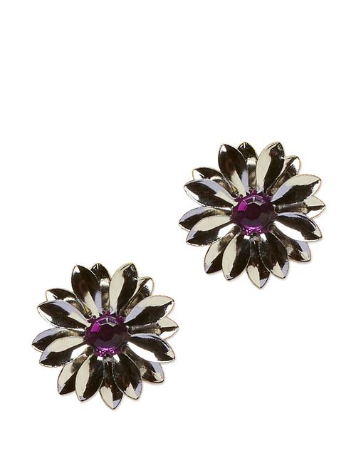 silver flower studs - 74978 - Very Small Image - 1
