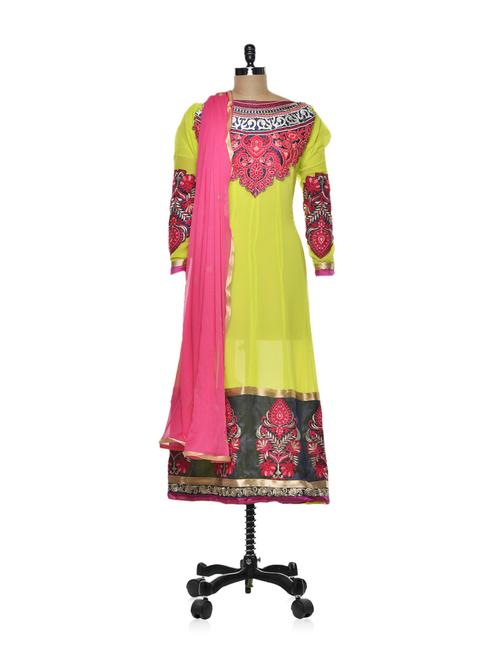 trendy  kalidar kurti - 76646 - Very Small Image - 1