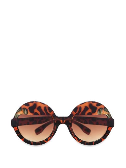 leopard print round sunglasses - 76828 - Very Small Image - 1