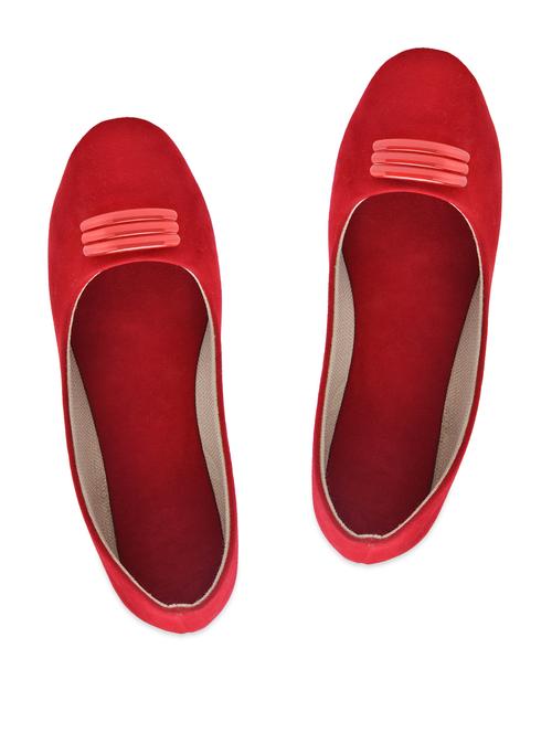 elegant red flat ballerinas - 77415 - Very Small Image - 1
