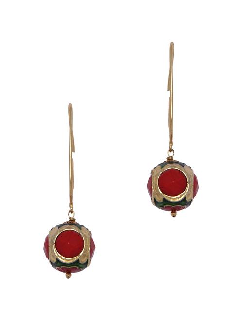 red and green ball earrings - 81964 - Very Small Image - 1