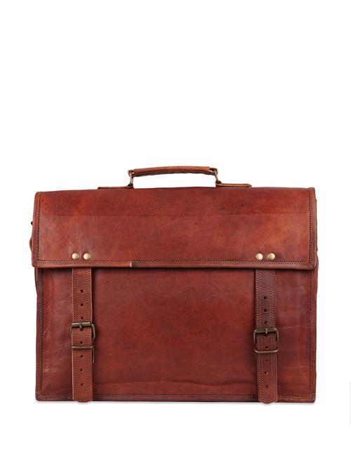 tan glory leather satchel bag - 82502 - Very Small Image - 1