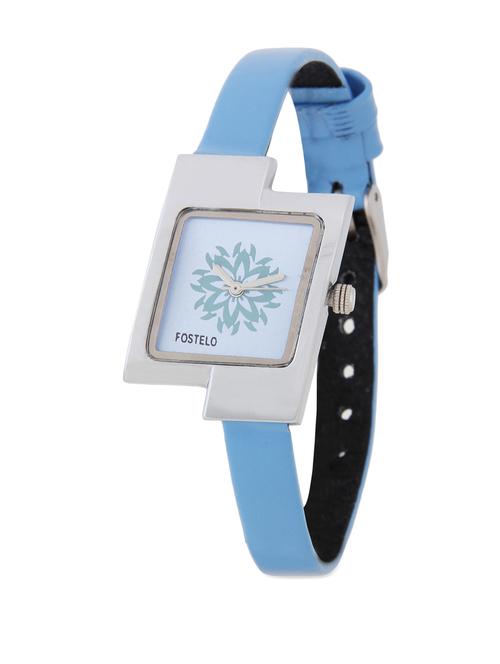 Bravo blue leather watch - 82531 - Very Small Image - 1