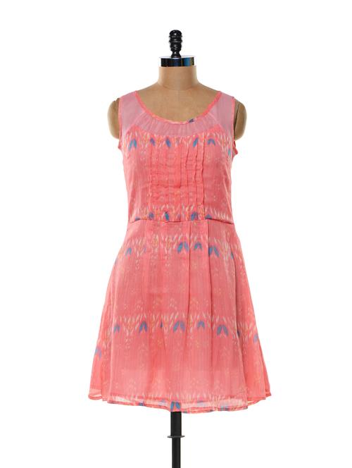 sleeveless pink flowy dress - 82719 - Very Small Image - 1