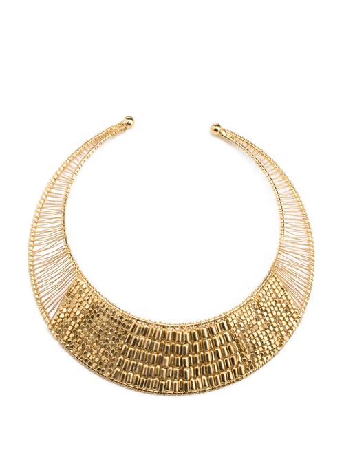 metallic beads and wire twist necklace - 8284 - Very Small Image - 1