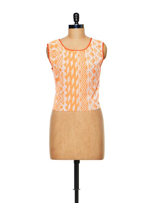 orange knit crop top - 83902 - Very Small Image - 1