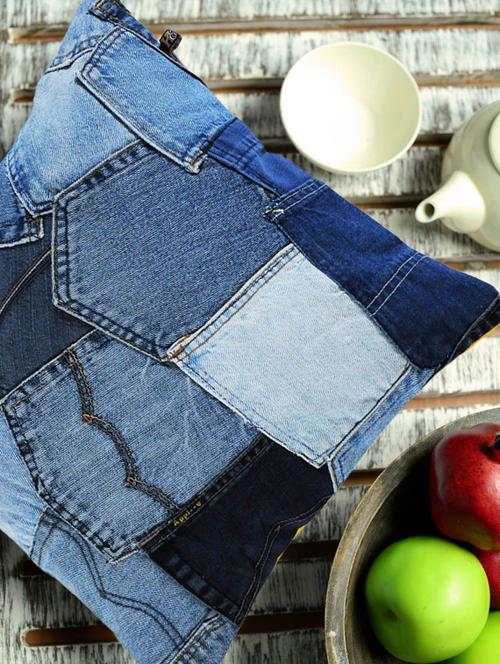 purani jeans cushion covers - 847104 - Very Small Image - 1