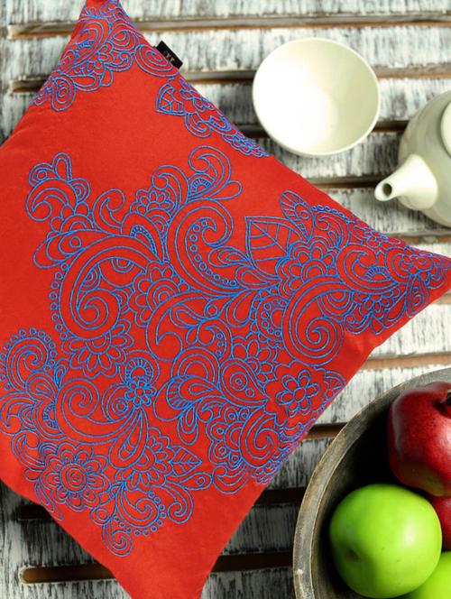 red & blue allure cushion covers - 847126 - Very Small Image - 1