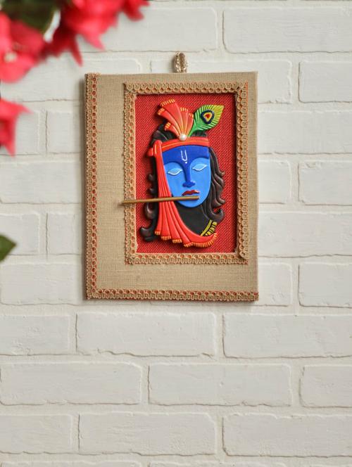 terracotta
 krishna idol wall dã‰cor - 847896 - Very Small Image - 1