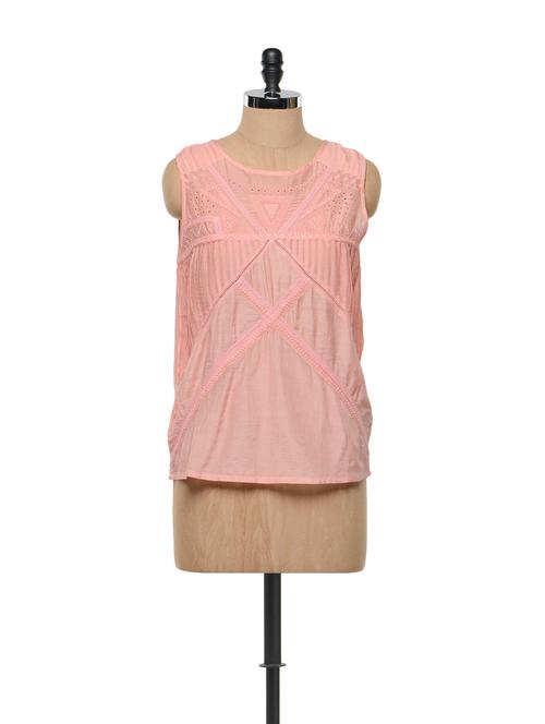 Peach Sleeveless Top - 848569 - Very Small Image - 1