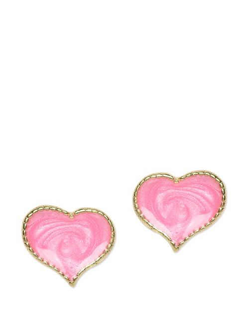 Pink Heart Shaped Earrings - 850367 - Very Small Image - 1