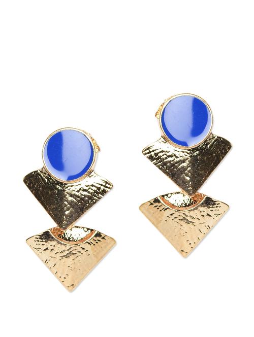 rugged gold and blue earrings  - 850422 - Very Small Image - 1