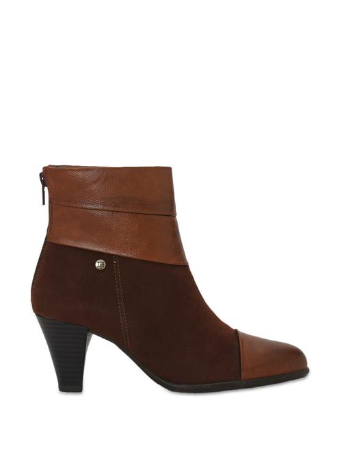 Brown leatherette ankle Boots - 850901 - Very Small Image - 1