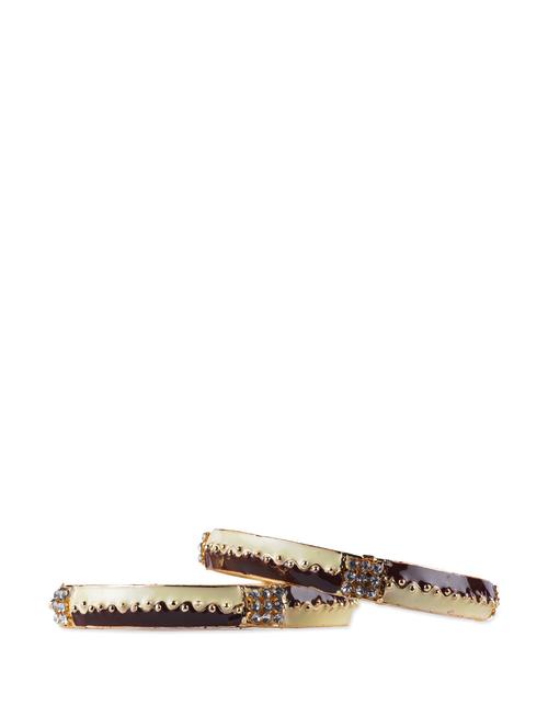 white and brown acrylic bangles - 851746 - Very Small Image - 1