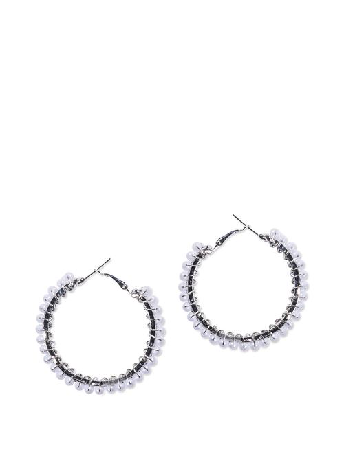 Faux Pearl Hoops - 851753 - Very Small Image - 1