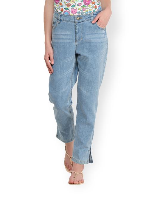 soft blue 7/8 denim pants - 852132 - Very Small Image - 1