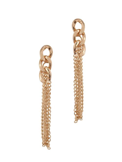 gold push back chain ear danglers - 852711 - Very Small Image - 1