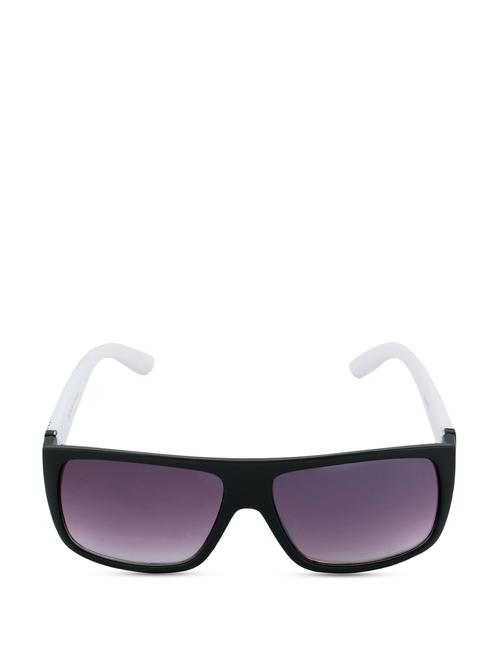rectangular white-black sunglasses - 853799 - Very Small Image - 1