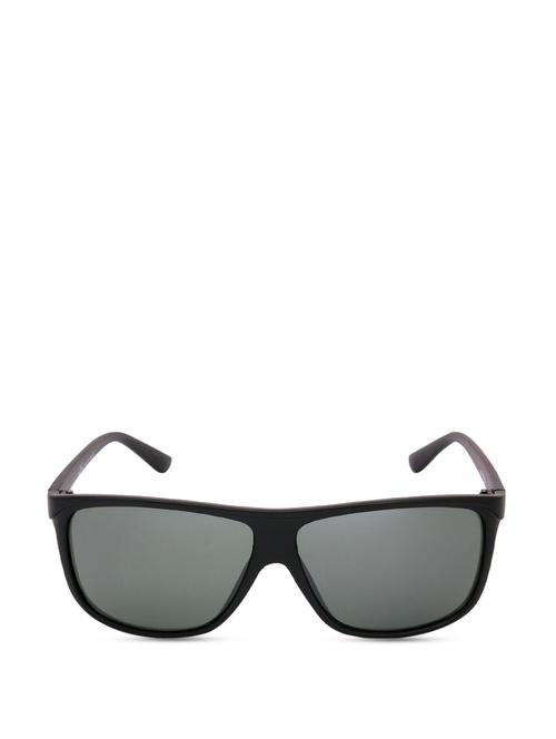 matte black & green rectangular sunglasses - 853824 - Very Small Image - 1