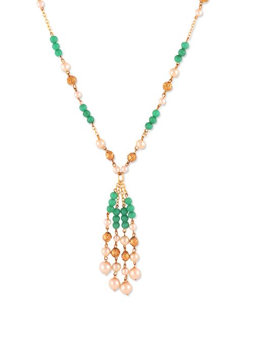Long Yellow Blue Necklace - 854499 - Very Small Image - 1