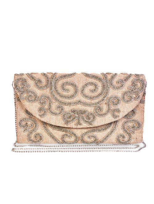 offwhite beaded canvas clutch bag - 855217 - Very Small Image - 1