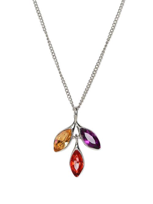 silver necklace with colorful pendant - 858699 - Very Small Image - 1