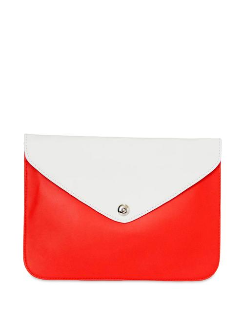 white and red envelope clutch - 859285 - Very Small Image - 1