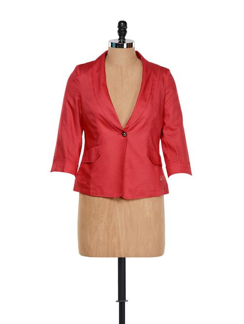 scarlet red cotton jacket - 859486 - Very Small Image - 1