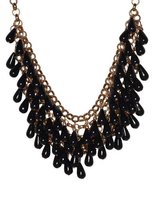 black tear drop chunky necklace - 859658 - Very Small Image - 1
