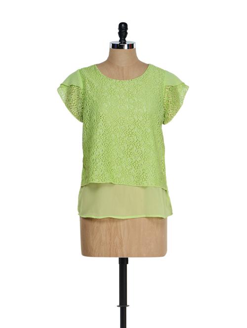 bright green lace top - 860611 - Very Small Image - 1