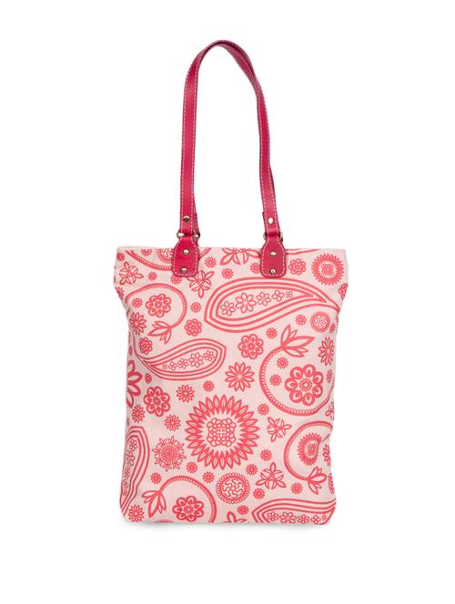 elegant floral print pink shopping bag - 860855 - Very Small Image - 1