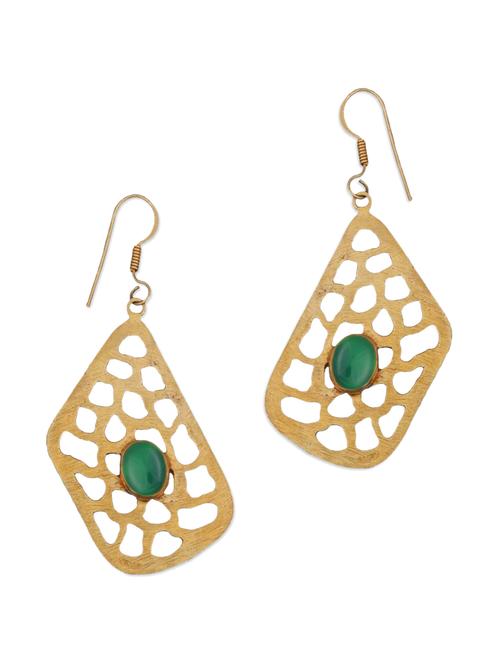 askew jaali gold ear danglers - 861070 - Very Small Image - 1