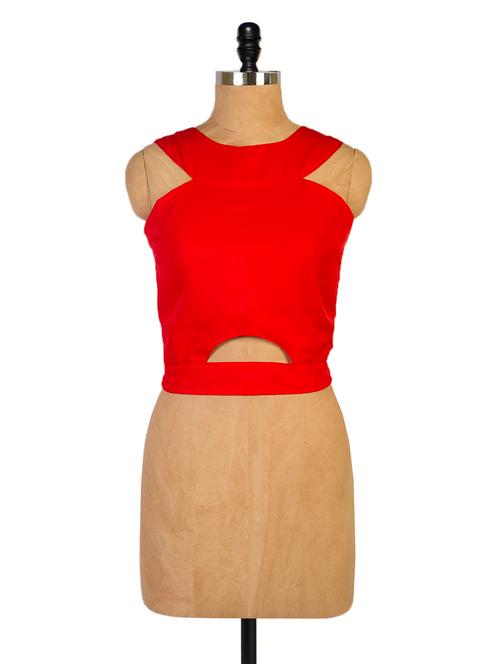 sultry red crop top - 861139 - Very Small Image - 1